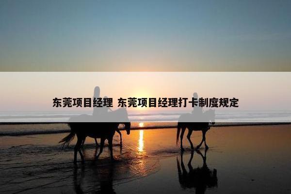 东莞项目经理 东莞项目经理打卡制度规定