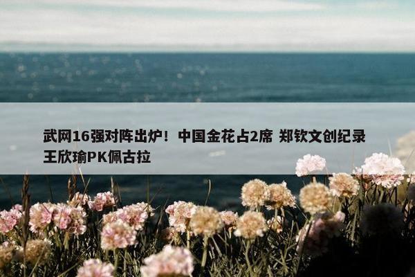 武网16强对阵出炉！中国金花占2席 郑钦文创纪录 王欣瑜PK佩古拉